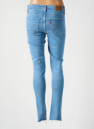 Blugi skinny efect uzat decolorat talie înaltă albastru LEVI'S femeie