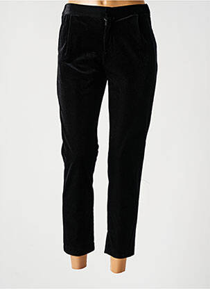 Pantalon 7/8 talie elastică mărime normală negru SEE U SOON femeie