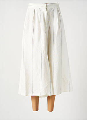 Pantalon trei sferturi alb LEÏ-1984 femeie