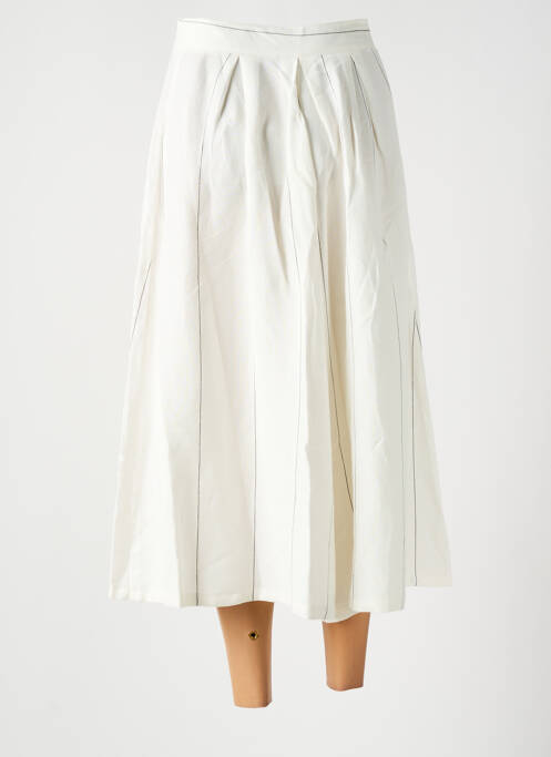 Pantalon trei sferturi alb LEÏ-1984 femeie