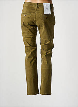 Pantalon chino închidere cu fermoar sub clapetă cu nasturi mărime normală verde deschis LAB DIP PARIS femeie