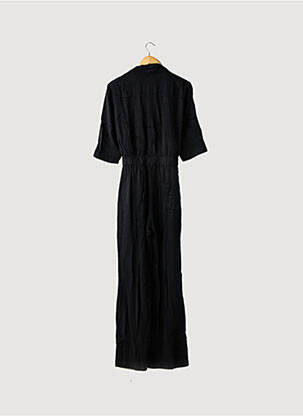 Salopetă-pantalon închidere cu nasturi pe față mâneci 3/4 negru CKS femeie