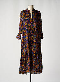 Rochie lungă mâneci lungi mâneci lungi violet CKS femme
