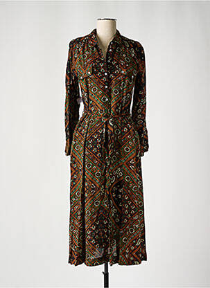 Rochie lungă mâneci lungi mâneci lungi maro STELLA FOREST femeie