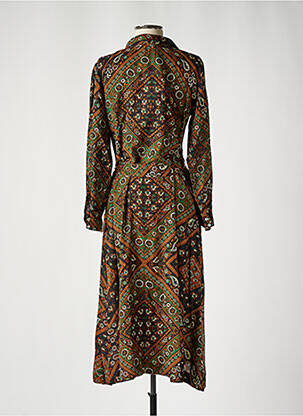 Rochie lungă mâneci lungi mâneci lungi maro STELLA FOREST femeie