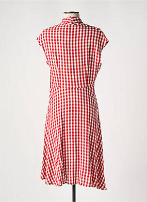Rochie midi croială fluidă mâneci scurte roșu LEÏ-1984 femeie
