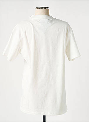 Tricou croială dreaptă mâneci scurte alb SIXTH JUNE femeie