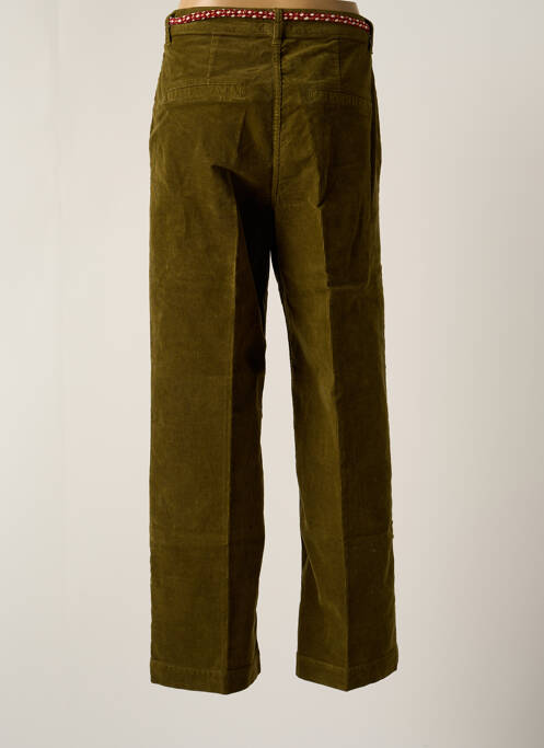 Pantalon chino închidere cu fermoar sub clapetă cu nasturi mărime normală verde LAB DIP PARIS femme