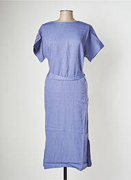 Rochie midi mâneci scurte mâneci scurte albastru CKS femme