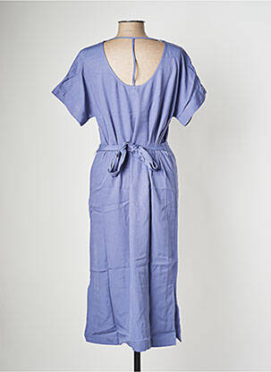 Rochie midi mâneci scurte mâneci scurte albastru CKS femeie