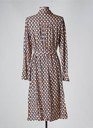 Rochie midi croială fluidă mâneci lungi bej C'EST BEAU LA VIE femeie