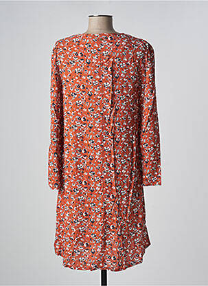 Rochie midi imprimeu floral mâneci lungi maro ÉTYMOLOGIE femeie
