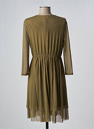 Rochie midi mâneci 3/4 mâneci 3/4 verde LOLA ESPELETA femeie