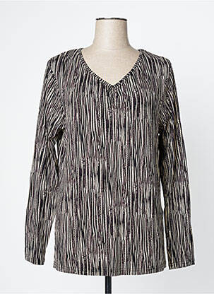 Top elasticitate mâneci lungi negru CISO femme