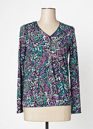 Top elasticitate mâneci lungi negru DIANE LAURY femeie