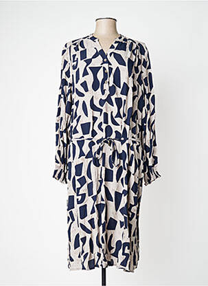 Rochie midi croială fluidă mâneci lungi gri SIGNATURE femeie