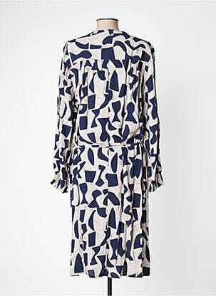 Rochie midi croială fluidă mâneci lungi gri SIGNATURE femeie