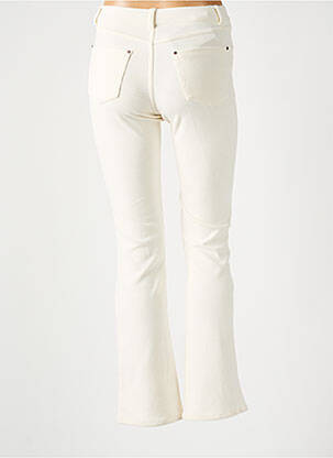 Pantalon evazat elasticitate talie înaltă bej LCDN femeie