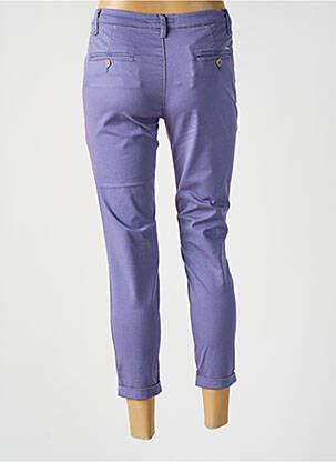 Pantalon chino țesătură poplin mărime normală violet LCDN femeie