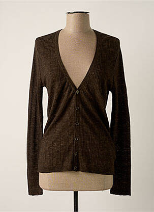 Vestă cu mâneci lungi maro MESSAGERIE bărbat