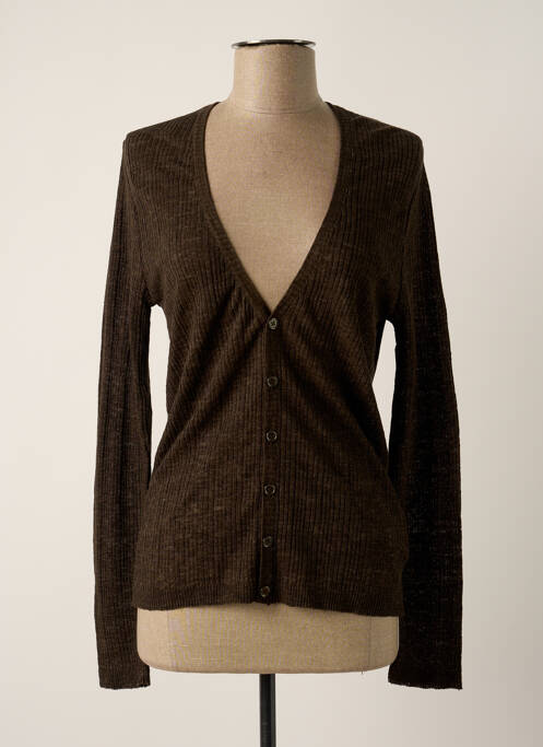 Vestă cu mâneci lungi maro MESSAGERIE bărbat