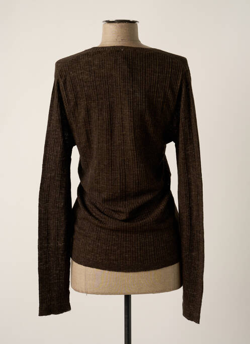 Vestă cu mâneci lungi maro MESSAGERIE bărbat