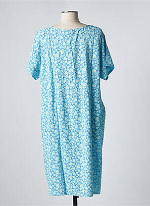 Rochie midi imprimeu floral mâneci scurte albastru DREAM VALLEY femeie