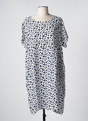 Rochie midi imprimeu floral mâneci scurte alb DREAM VALLEY femeie