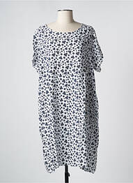 Rochie midi imprimeu floral mâneci scurte alb DREAM VALLEY femme