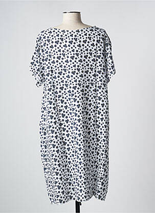 Rochie midi imprimeu floral mâneci scurte alb DREAM VALLEY femeie