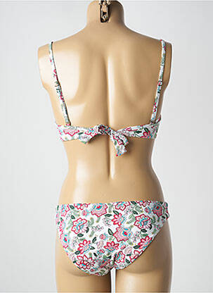 Costum de baie din două piese elasticitate top sutien modelat alb ADMAS femeie