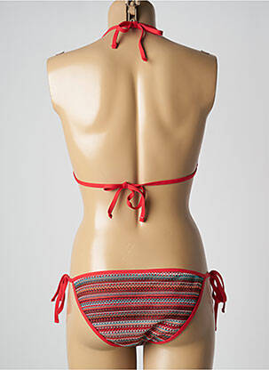 Costum de baie din două piese elasticitate top triunghiuri roșu ADMAS femeie