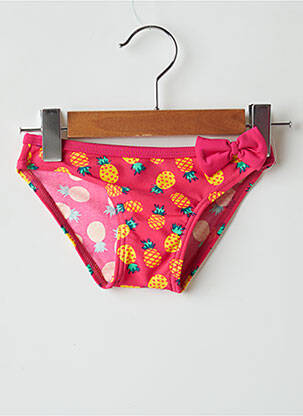 Chiloți de baie roz LAGON BLEU fată