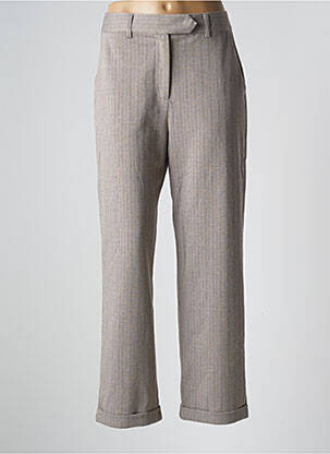 Pantalon drept talie cu cleme talie înaltă bej LA PETITE ETOILE femeie