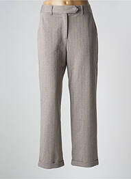 Pantalon drept talie cu cleme talie înaltă bej LA PETITE ETOILE femeie