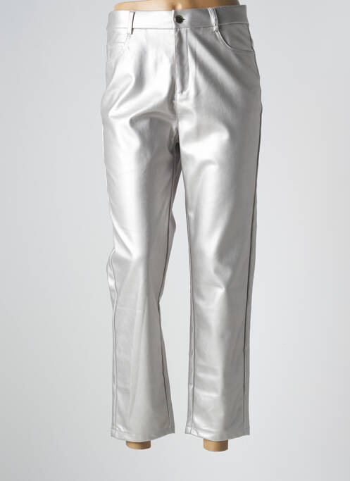 Pantalon 7/8 argintiu GRACIELA femeie