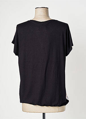 Tricou imprimeu fantezie mâneci scurte negru JOY OF LIFE femeie