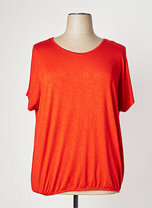 Pulover elasticitate mâneci scurte portocaliu TELMAIL femme