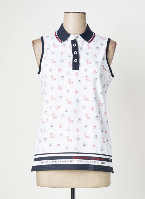 Polo alb JOY OF LIFE femeie