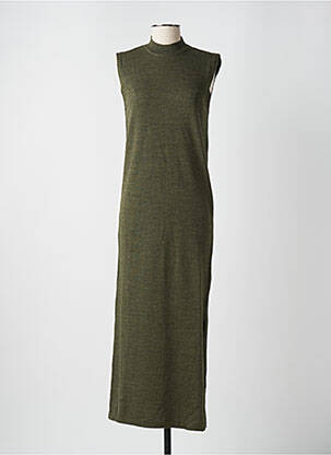 Rochie pulover croială dreaptă fără mâneci verde GENESIS femeie