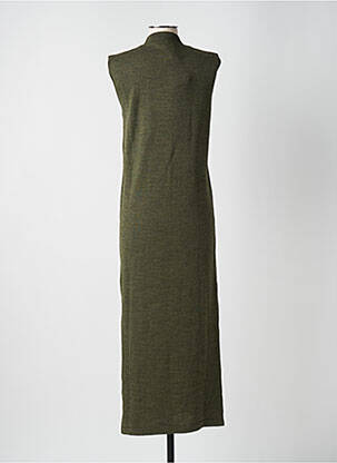Rochie pulover croială dreaptă fără mâneci verde GENESIS femeie
