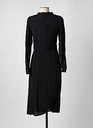 Rochie midi țesătură crep mâneci lungi negru CHERRY PARIS femeie