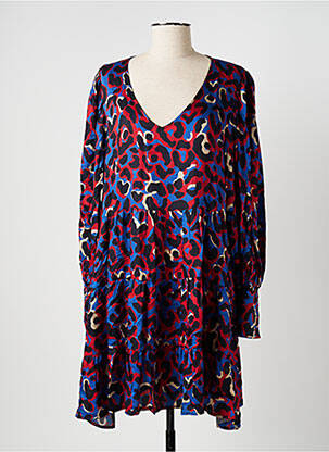 Rochie midi mâneci lungi mâneci lungi albastru IMPREVU femeie
