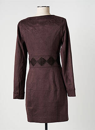 Rochie scurtă mâneci lungi mâneci lungi maro GUESS femeie