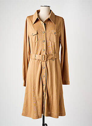 Rochie midi bej GUESS femeie