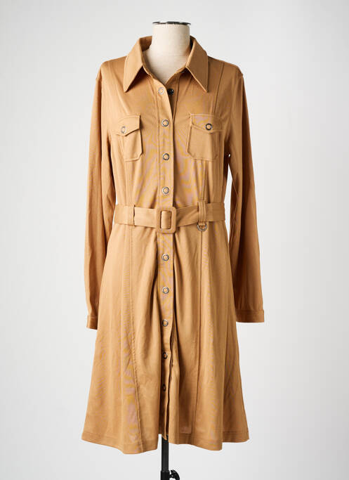 Rochie midi bej GUESS femeie