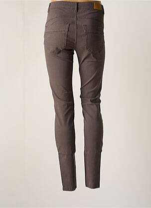 Pantalon slim țesătură poplin gri CREAM femeie