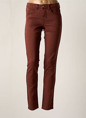 Pantalon drept talie elastică maro CREAM femeie
