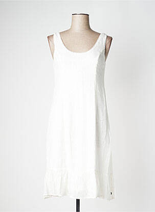 Rochie midi bej MAIS IL EST OU LE SOLEIL femeie