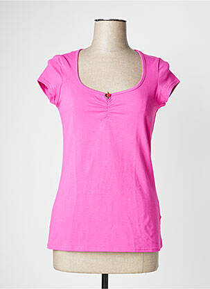 Tricou elasticitate mâneci scurte roz BLUTSGESCHWISTER femeie